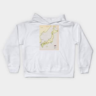 Japan map Kids Hoodie